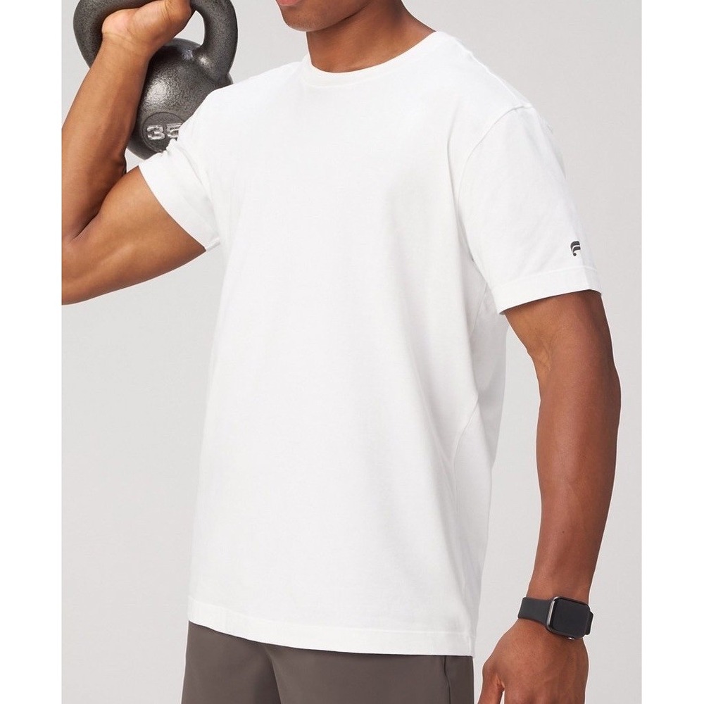 NWT Men's Fabletics 24-7 Tee T-Shirt Anti-Stink & Sweat Wicking Classic White 3X